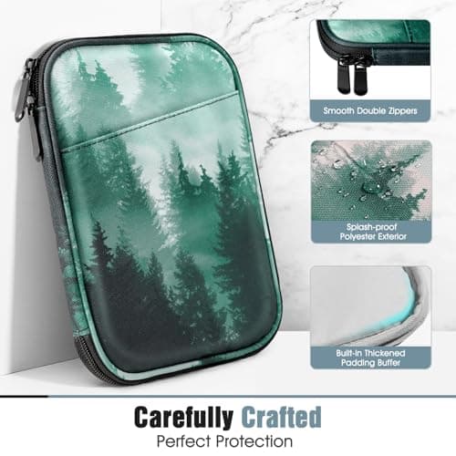 TiMOVO 6-7 Inch eReader Sleeve, Green Forest — view 4