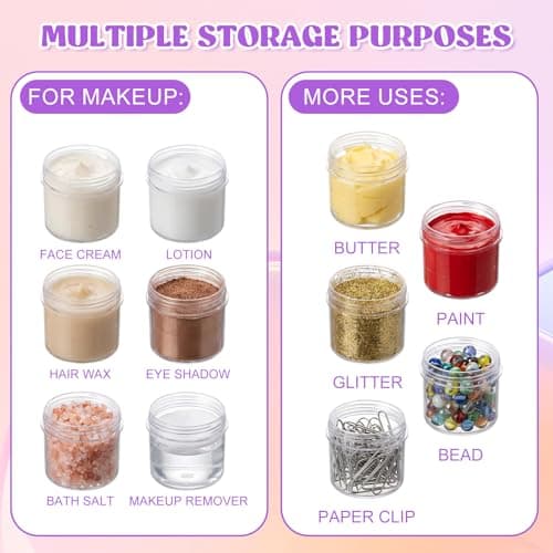 6Pcs Travel Pots Mini Cream Pots Traveling Jars with Lids — view 6