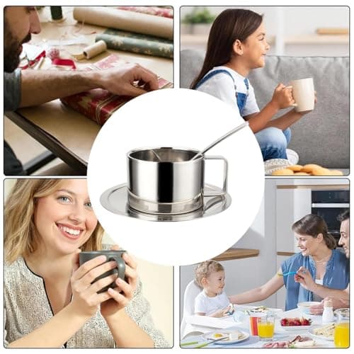 Stainless Steel Cups 200ml Spill Proof Double Wall Stainless Steel — view 5