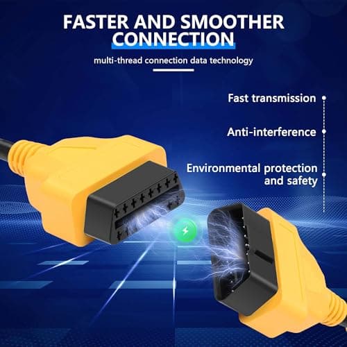 CERRXIAN OBD II OBD2 16Pin Male to Female Diagnostic Universal Convert Extension Cable Adapter (13cm/5.11inch) — view 3