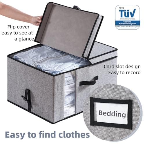 TAILI Vacuum Storage Bag with Box,53x38x30 cm 2 in 1 Space Saver for Duvets — view 2
