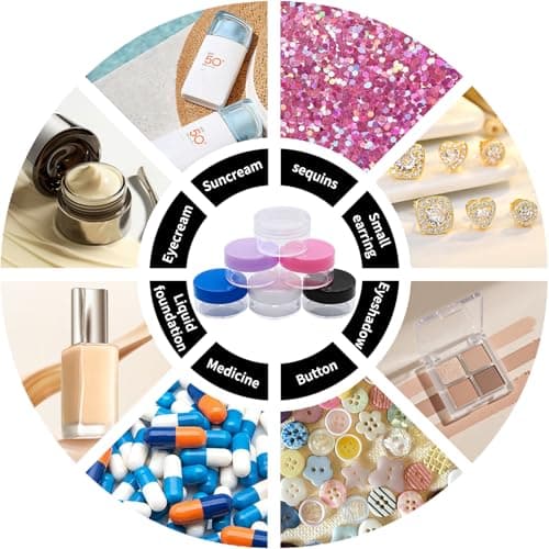30 PCS Colorful Sample Pots, 10ml Cosmetic Pot with Lids, Mini Travel Cosmetic Containers for Face Creams, Sample, Make-Up — view 4