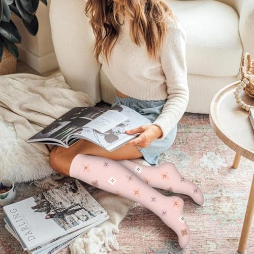 Compression Socks for Women and Men 15-20 mmHg 6 Pack Compression Stockings Circulation-Best Support for Medical,Running,Nursing,Athletic (C-Assorted-1, Small-Medium) — view 6