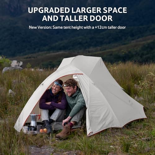 Naturehike Cloud Up Pro Camping Tent, 3 Person, Grey&Red — view 5