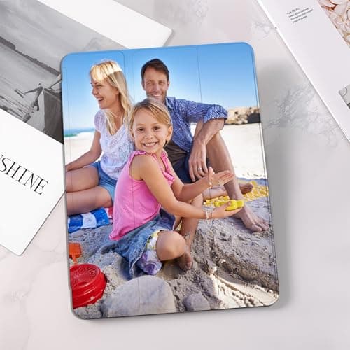 Personalised Case Compatible with All iPad models iPad 10th, 9th Gen,6th Gen, 5th Gen, Mini, Air – Collage Photo Black Silicon Shockproof Cover - Personalize with 4 Images — view 6