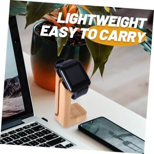Angoily Bamboo Smart Watch Charging Station Holder Display Stand for Watch Charging Bracket Usb Travel Charger Support — view 4