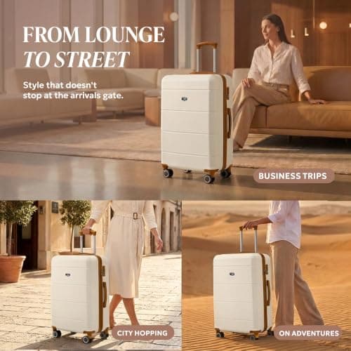 LUGG 28 Inch Jetset Suitcase Hard Shell Case 4 Wheel Travel bag Lightweight ABS Material with TSA Lock Approved for Travel with easyJet, British Airways, RyanAir, Virgin Atlantic, Emirates(75x49x29cm) — view 4