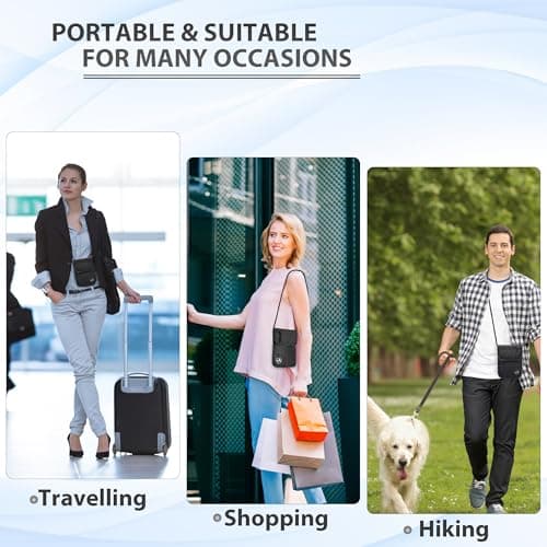 SUPACOOL Neck Wallet, RFID Blocking Passport Holder, Travel Pouch, Hidden Neck Pouch for Travel, Black, 5.5" x 7.8" x 0.4", Minimalist — view 3