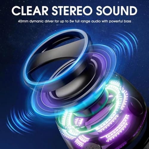 RigWig Magnetic Bluetooth - G200 Pro Wireless Phone Stand Gaming Speaker, IP67 Waterproof, Compact Portable Speaker for Shower, Outdoor, Travel, Teens - Ideal Christmas (Purple) — view 6