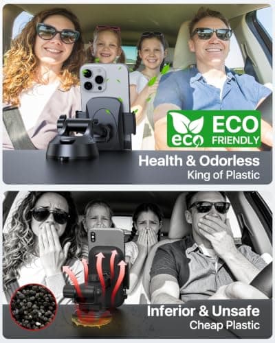 2026 BEST Car Phone Holder [110+LBS Strongest Suction & True Military-Grade]Rotatable Universal Mobile Phone Mount Dashboard Windscreen Vent Cradle Van Accessories for iPhone 16 Pro Max,Dark Black — view 3
