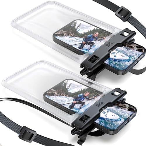 YOSH Waterproof Phone Pouch for Big Phones with Case On, 2 Pack, Up to 8.5"