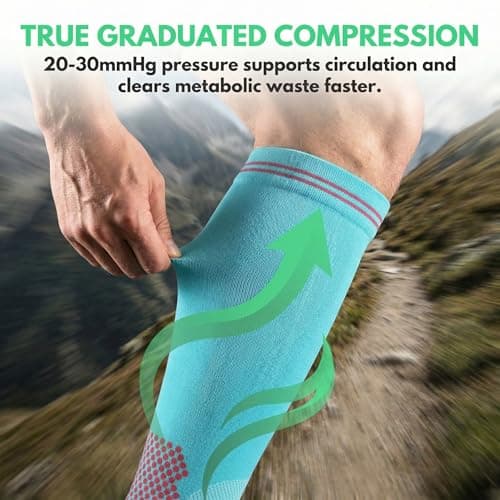 Compression Socks 20-30 mmHg,With Plus Size(S/M-7XL),Best for Men & Women Athletics, Running, Flight Travel, Support — view 4