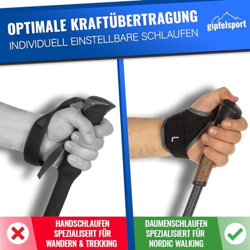 Carbon Nordic Walking poles – pair with bag I Walking poles for men and women, adjustable | Telescopic poles with attachments, rubber buffer I + free eBook — view 3