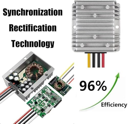 DC 12V/24V to 5V 20A 100W Step Down Voltage Converter, Waterproof Buck Power Regulator for Golf Cart, Club Car, LED - DC 12V/24V to 5V 20A Converters — view 4