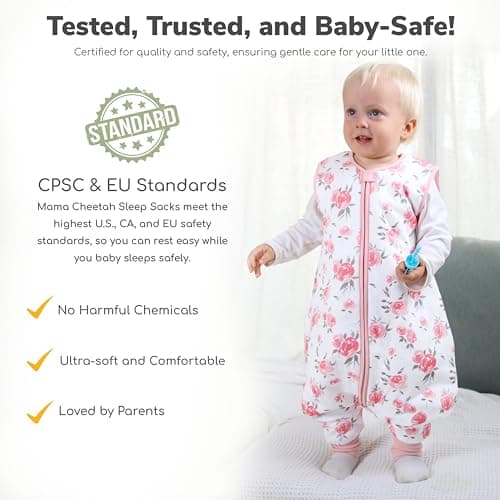 Organic Cotton Toddler Sleeping Bag with Legs 1.0 TOG Sleep Sack 1-Pack — view 3
