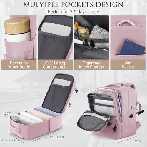 WOUIYO for Ryanair Cabin Bags 40x30x20 Underseat Travel Backpack 40x30x20 — view 3