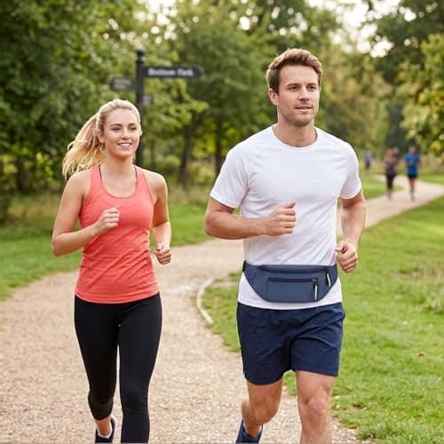Bum Bag – Lightweight Waist Bag & Waterproof Fanny Pack for Women & Men, Secure Travel Belt Bag for Festivals, Hiking, Running, Holidays – Ideal Bum Bags for Ladies & Men (Blue) — view 6