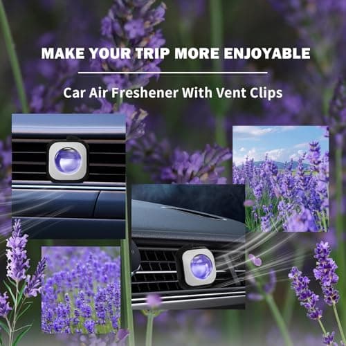 SCENTORINI Car Air Freshener Vent Clip Lavender Fragrance 6 Pack 24ml — view 6
