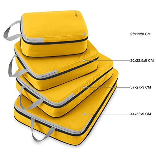 Gonex Compression Packing Cubes, 4-Piece Expandable Travel Organisers — view 2