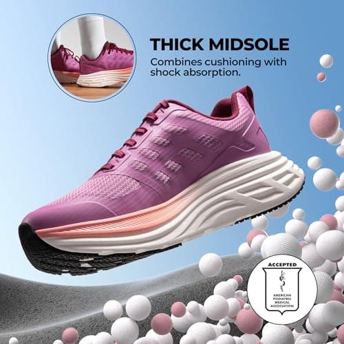 NORTIV 8 Women's Walking Shoes Running Tennis Sneakers,Purple,6 — view 3