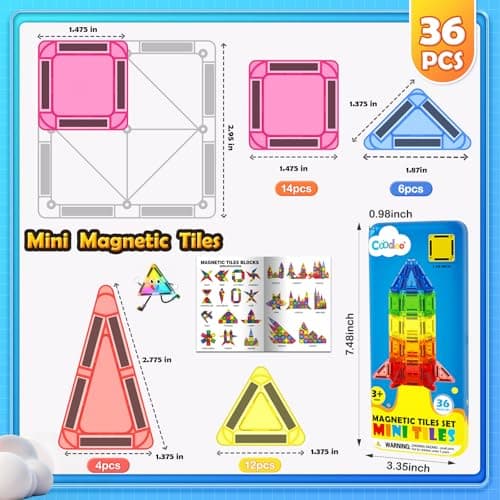 Magnetic Tiles Travel Essential Toys-Magnetic Blocks Building Kids Toys — view 3