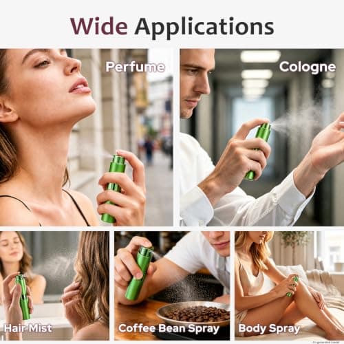 Toureal Travel Perfume Atomiser Refillable, 8ml Atomiser Spray Bottle,Green — view 6
