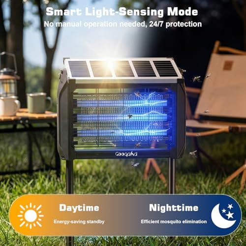 Solar Fly Zapper Outdoor,10W Solar Panel & USB-C Rechargeable Bug Zapper — view 5