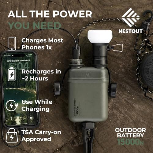 ELECOM NESTOUT 15000mAh Rugged Outdoor Power Bank, IP67 Waterproof, 32W — view 3