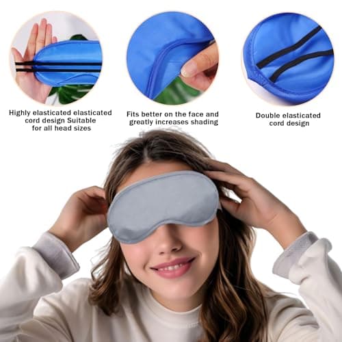 QSZHSL 30 Pack Sleep Eye Mask for Men Women, Eye Cover Sleep Mask Blindfold Sleeping Masks, Pack Sleeping Blindfold Eye Shade Cover for Travel, Plane, Hotel, Party, Games — view 4