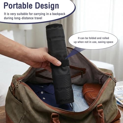 Anihet Kids Tray Table Cover, Foldable Airplane Travel Tray Cover with Clear Pocket, Universal Airplane Must Haves Travel Essential for Plane, Train, High Chair(Black) — view 5