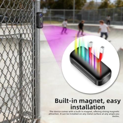 2K Body Camera, 1080P Magnetic Wearable Action Camera, Hands-Free Thumb pov Cameras With Motion Detection, Portable Vlogging Video Recorder For Sports, Work, Travel, Pet Recording(Black) — view 4