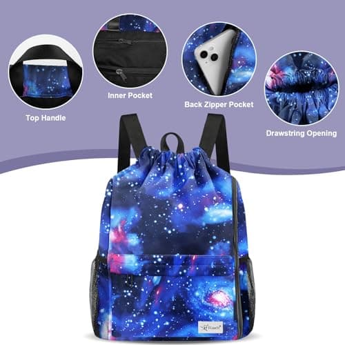Risefit Waterproof Swimming Bags Drawstring Gym Bags Beach Bags Backpacks for Adults — view 5