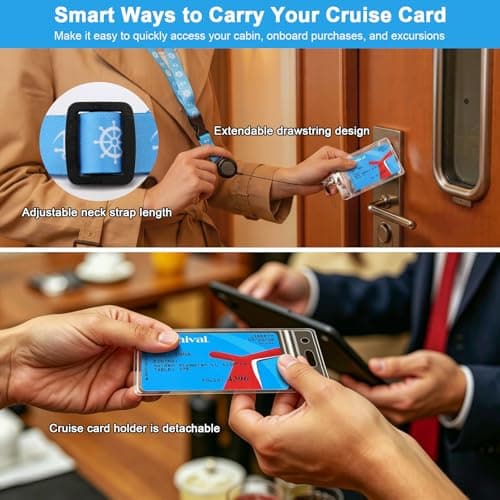 2026 Cruise Essentials Kit, 4 Cruise Luggage Tag Holder + 2 Cruise Lanyard — view 5