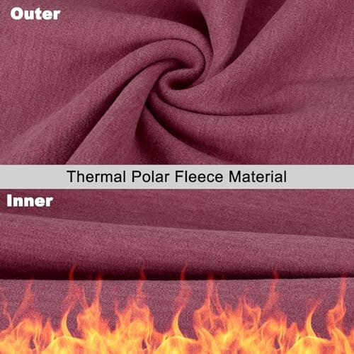 PATIKIL Winter Neck Warmer, 2 Pack Windproof Neck Gaiter Cold Weather Scarf Face Covering Ski Gaiter for Men Women, Wine Red — view 5
