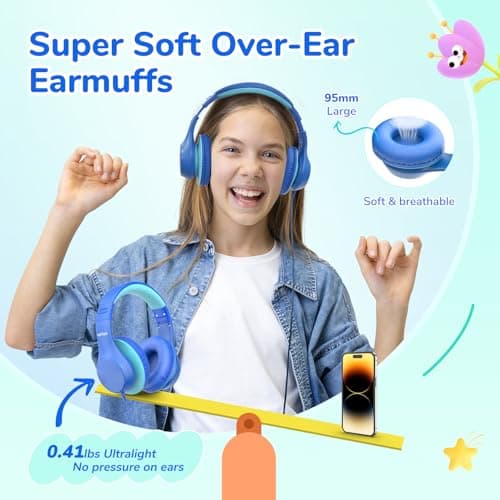 EarFun K3 Kids Headphones Wired, Over Ear Foldable Headphones with Mic — view 5