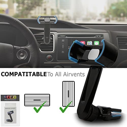 IWIO Phone Air Vent Clip 360 Degree Holder Car Mount Cradle compatible with MicroMax Canvas Nitro 2 E311 — view 4