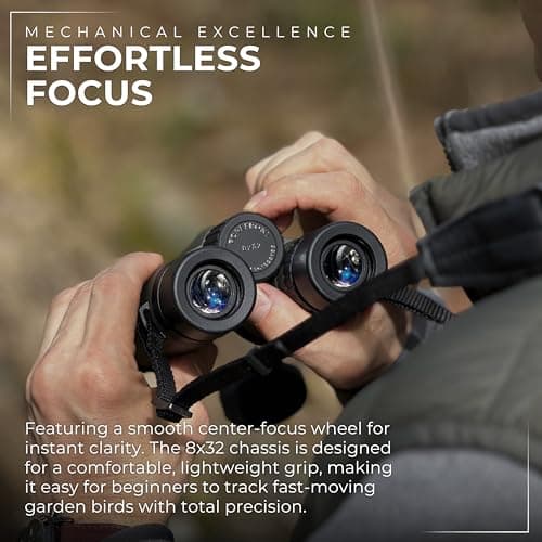 PURSUAL Forefront 8x32 Binoculars for Adults - Compact Lightweight Bird Watching Binoculars with BaK-4 Prism, Multi-Coated Lenses - IPX7 Waterproof Fogproof Optics for Hiking, Travel & Wildlife — view 5