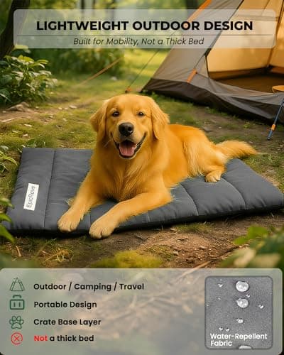 EpicRove Dog Blanket for Travelling Waterproof - Non-Slip Dog Mat 110 x 68 cm, Washable Dog Bed - Outdoor, Travel & Car Boot Comfort Cushion for Dogs & Cats (Grey) — view 6