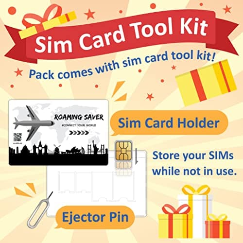 Orange Holiday Europe Prepaid SIM Card Combo Deal 12GB Internet Data in 5G/4G/LTE (Data tethering Allowed)+30min & 200 Texts from Europe to Any Country Worldwide+1 Sim Card Holder+1 Pin — view 6