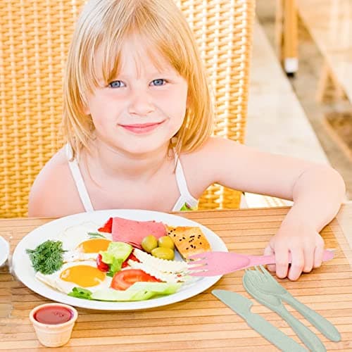4Pcs Plastic Travel Cutlery Set, Utensil Set for Camping Lunch Box — view 6