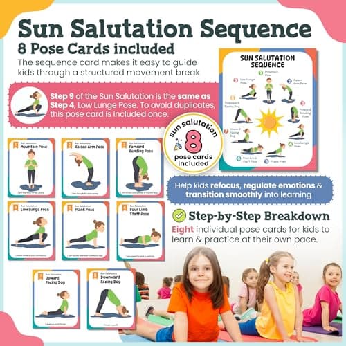 Yoga Cards for Kids – Fun and Educational 34-Card Set for Mindfulness, Yoga Poses, and Physical Activity – Perfect for Kids — view 6