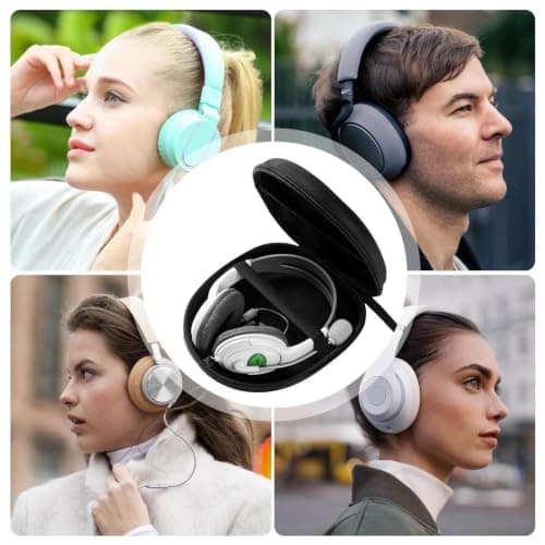 Headphone Travel Case Lightweight Compact Headphones Storage Pouch — view 4
