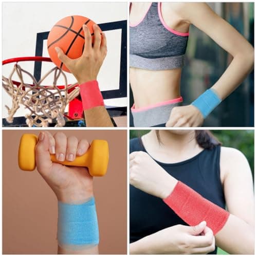 IDEANATEGRATE 2 Rolls Professional Sports Tape with Pu and Foam Material, Portable and Easy to Use Athletic Wraps for Knees and Wrists Suitable for Outdoor Activities and Sports Bag — view 4