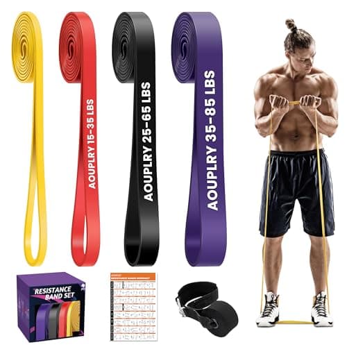 Resistance Bands Set, Exercise Band with Door Anchor for Men & Women