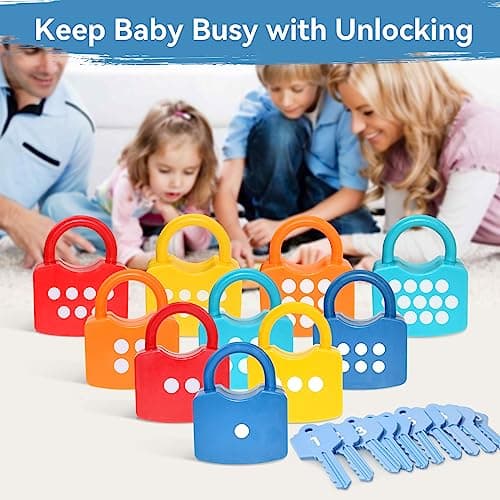 ZIB 20PCS Lock and Key Toy, Matching and Counting Number Toys for Boys and Girls, Montessori Toddlers Toys to Develop Fine Motor Skills, Preschool Learning Toys for Children 3 4 5 6 Years Old — view 4