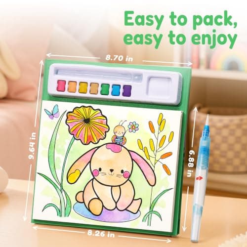 JoyCat Paint with Water Coloring Books & Creative Sticker(Animals) — view 3