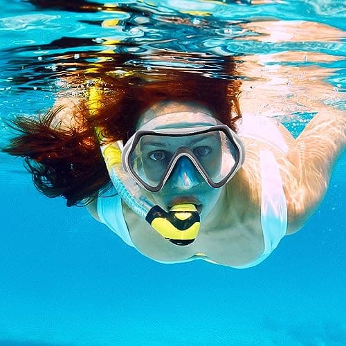 Findway Snorkel Mask,180°view Snorkelling Mask Adult & Junior, Diving mask Anti-Fog & Anti-UV Tempered Glass, Wide View Snorkel Mask, Easy Adjustable Strap Mask for Diving, Snorkelling and Swimming — view 4
