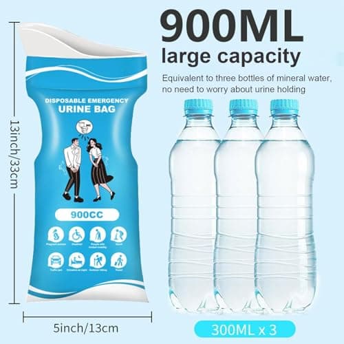 Pee Bags for Travel Spill-Proof Unisex Hygienic Vomit Poop — view 6