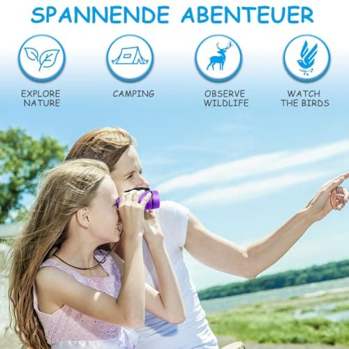 OSDUE Kids Telescope Outdoor Toys, 4x30 High Resolution Binoculars for Kids Educational Learning, Sports and Outside Play, Gifts for Age 3-12 Boys Girls (Purple) — view 4
