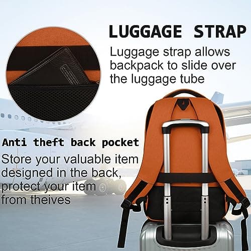 KASIBON Laptop Backpack for Men, Anti-Theft Business Travel Backpack — view 6